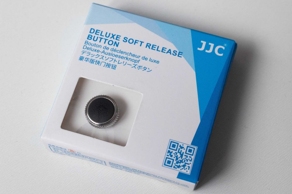 JJC Przycisk spustu migawki SRB srebrno-czarny soft release button