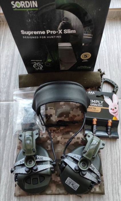 Навушники Sordin Supreme Pro-X + Gel +кріплення Tegris чебурашки ТОП‼️