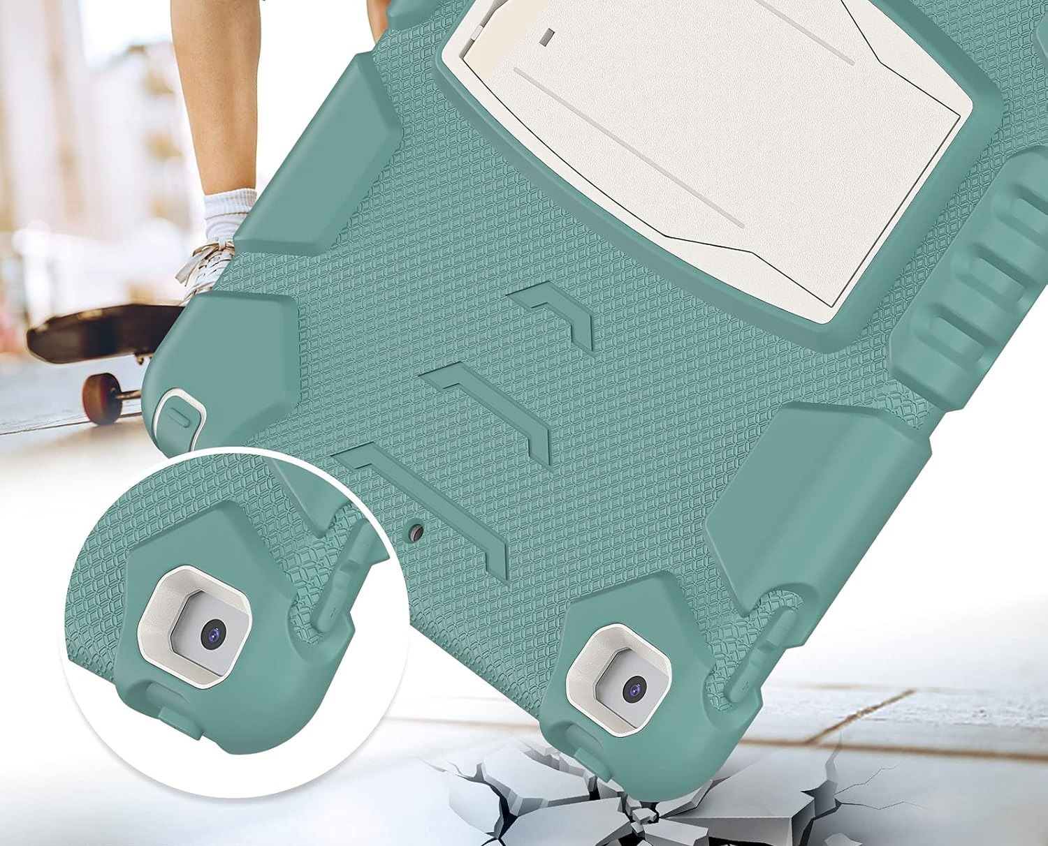 Etui do iPad 9/8/7 10.2” Pancerne z Podstawką Zielone