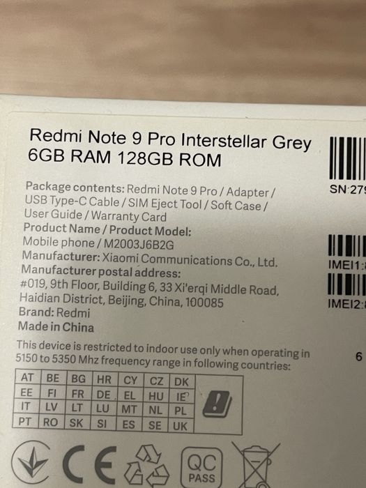 Xiaomi Redmi note 9 pro