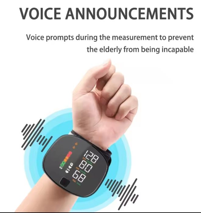 Тонометр цифровий з акумулятором на запястя