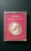Jan Paweł II medal ,moneta pamiątkowa z pielgrzymki 1983r-okazja