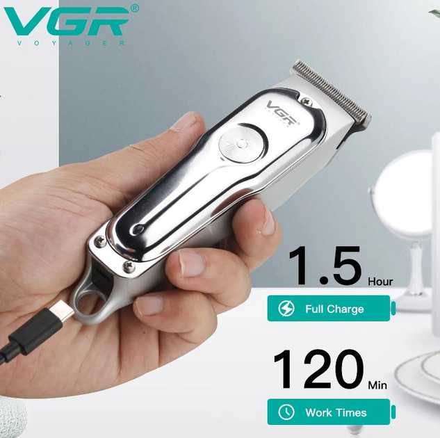 Акумуляторна машинка для стрижки VGR V-071, електробритва тример
