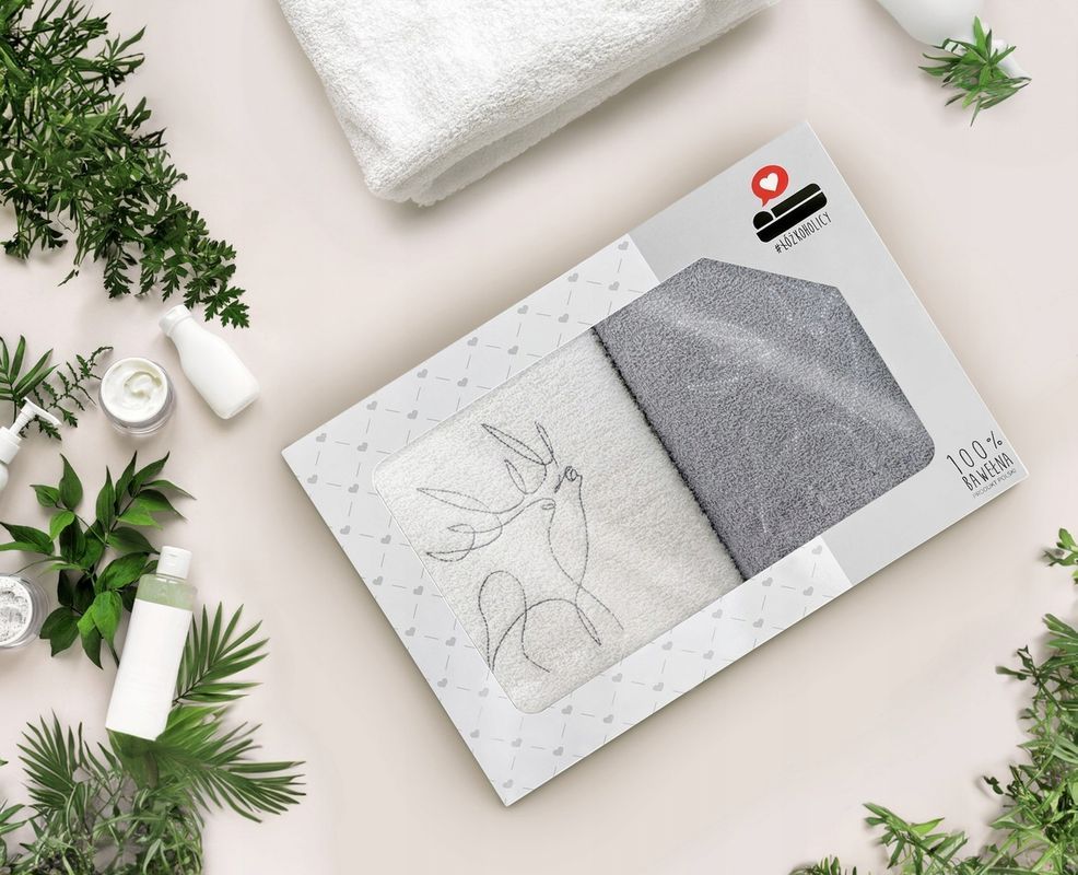 Komplet Ręczników Prezent Frotte 2szt 50x100 Luba zestaw