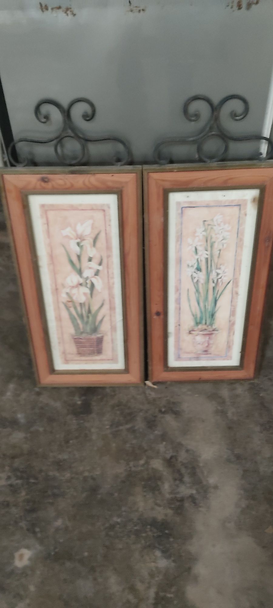 Quadros vintage com armadura em ferro