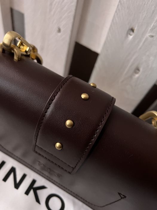 Torebka Pinko mini love brązowa