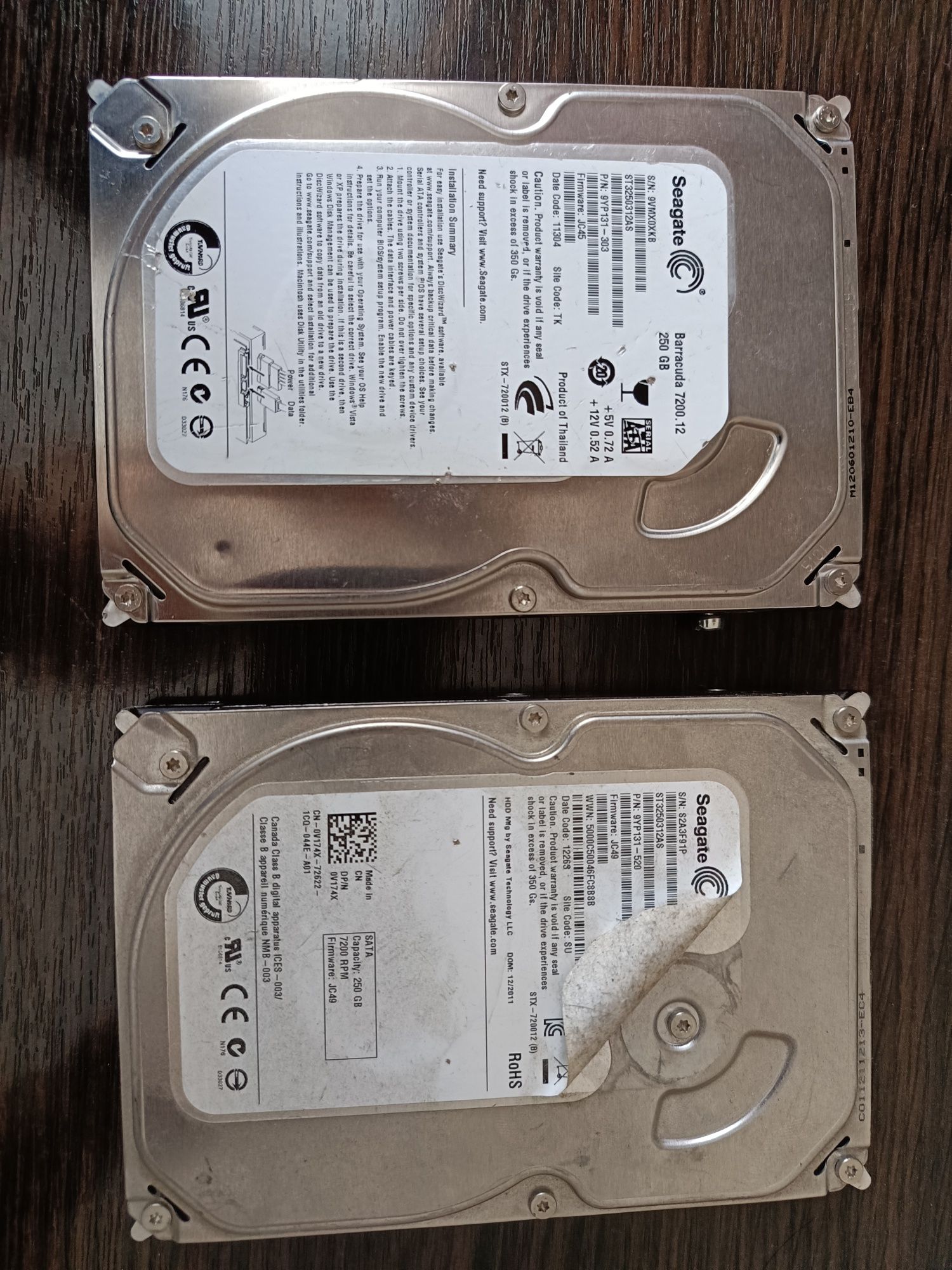 HDD Seagate 256 gb винчестер не рабочий.