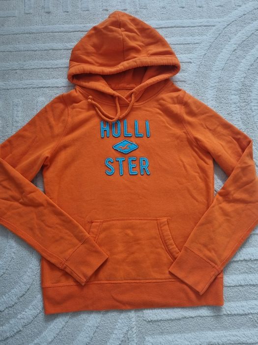 Bluza pomarańczowa z kapturem Hollister rozm M