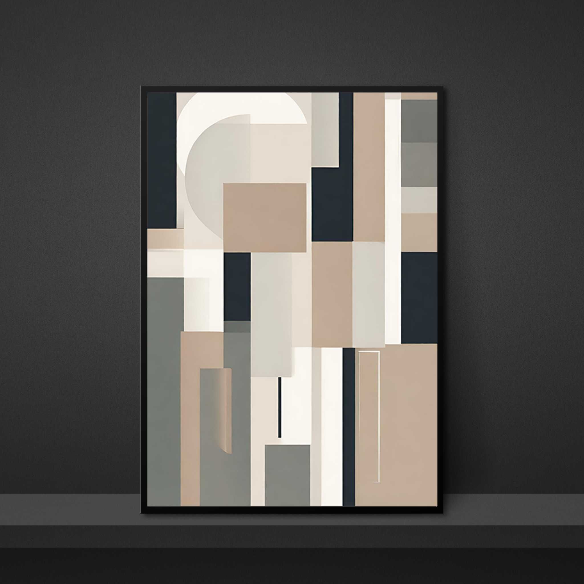 Plakat w RAMIE abstrakcyjna symetria do salonu - 30x40cm