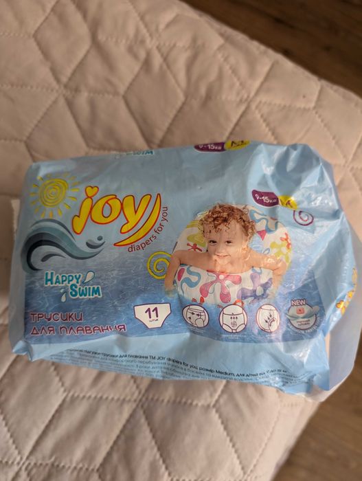 Підгузки для плавання joy розмір М подгузники трусики для плаванья