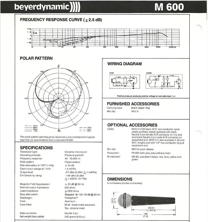Beyerdynamic Soundstar Mk III M600ns Mikrofon dynamiczny