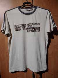 T-shirt Scotfree M z nadrukiem napisem podkoszulek męski bawełniany