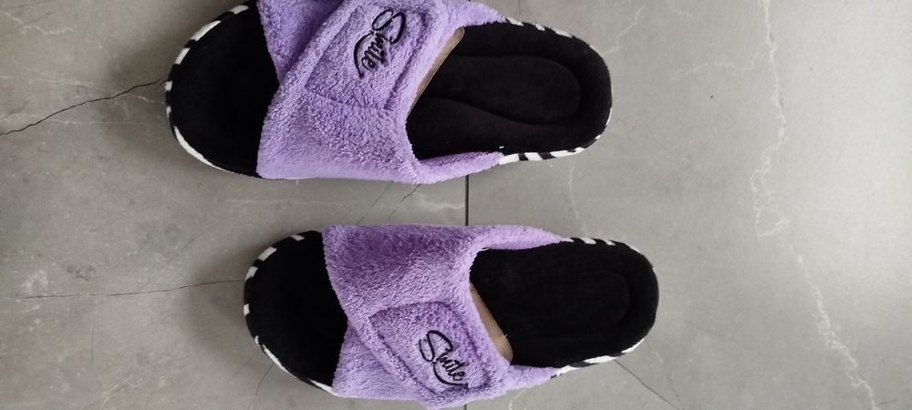 Kapcie damskie domowe 38 fioletowe Nowe