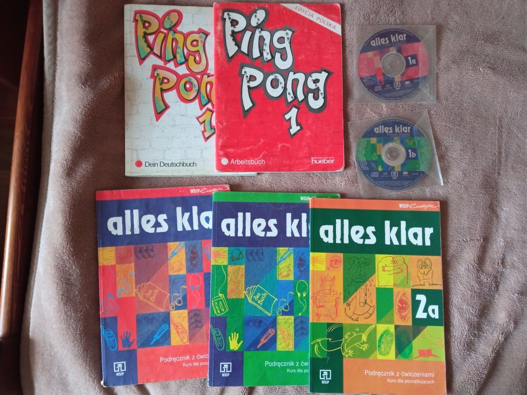 Podręczniki niemieckie, język niemiecki alles klar, ping pong