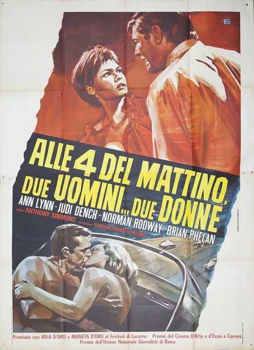 Poster 200x140cm de 1968 - ALLE 4 DEL MATTINO DUE UOMINI,…DUE DONNE