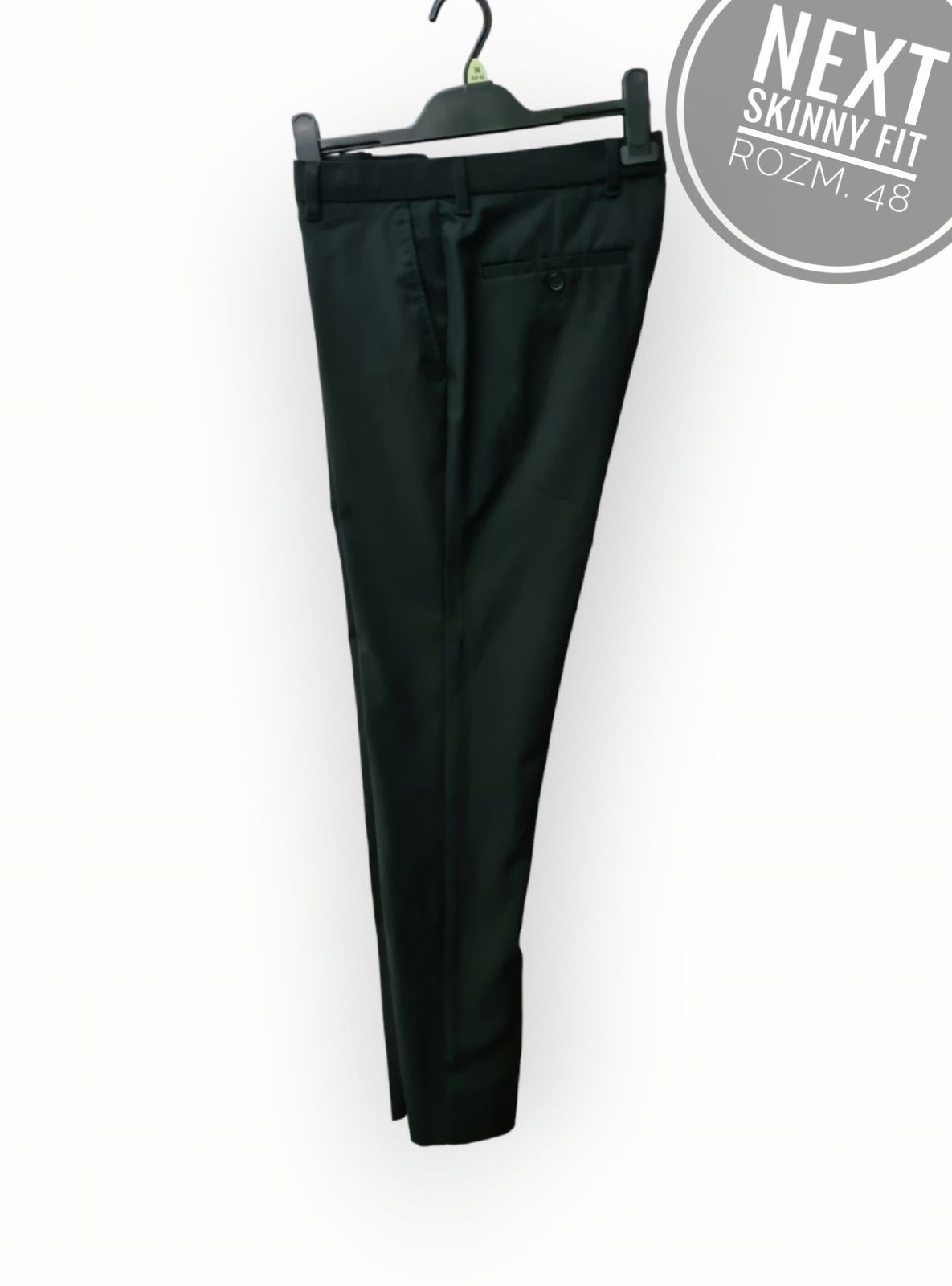 Eleganckie spodnie czarne skinny fit rozm. 32 48 Next tailored fit