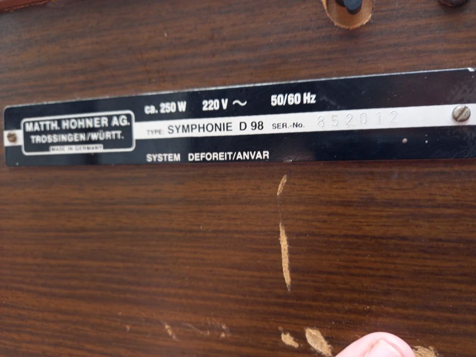 Organy Hohner Symphonie D-98 NR852012