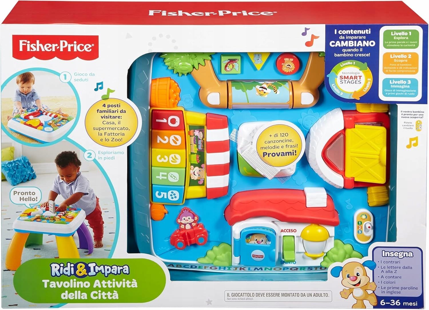 Stoliczek edukacyjny Fisher-Price Hbw49 j. włoski