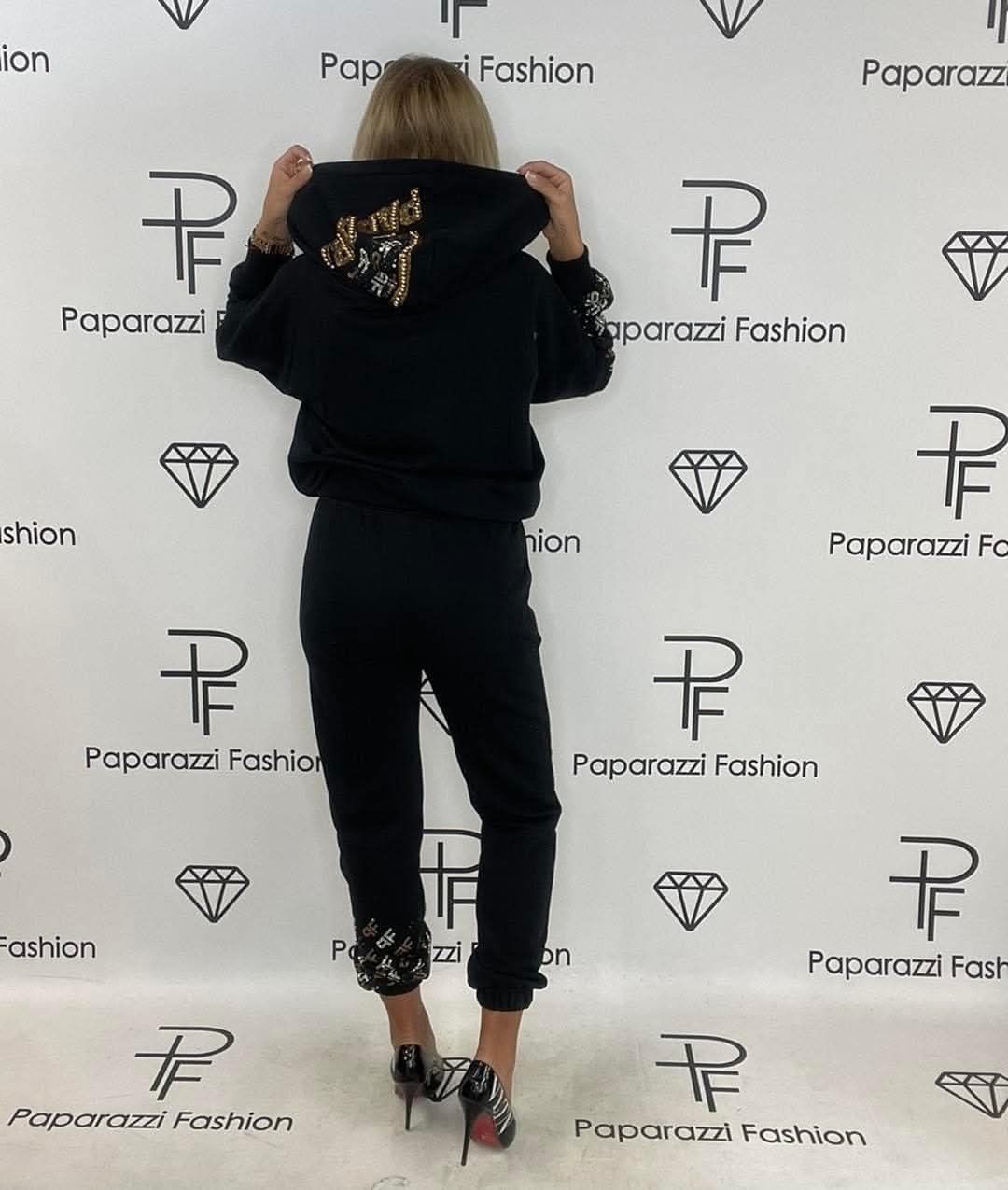 Piękny komplet dres trzyczęściowy kamizelka dres paparazzi