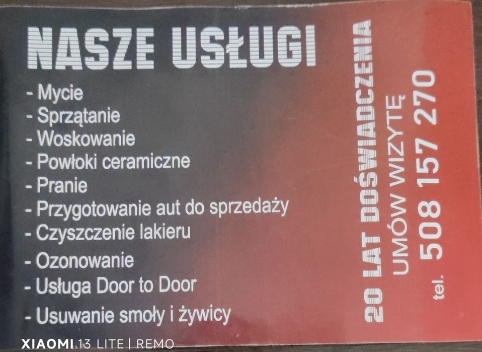 Mycie i sprzątanie samochodów