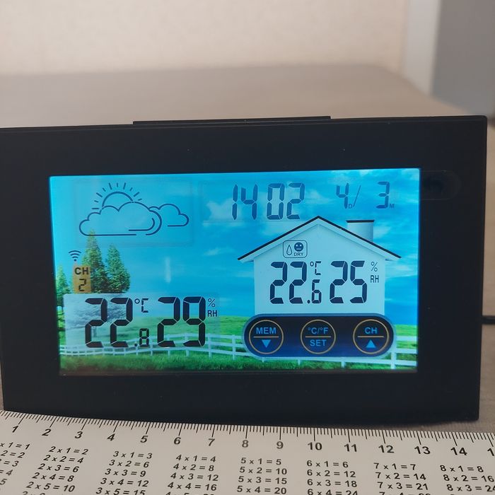Бездротова метеостанція FJ3551A з РК-дисплеєм