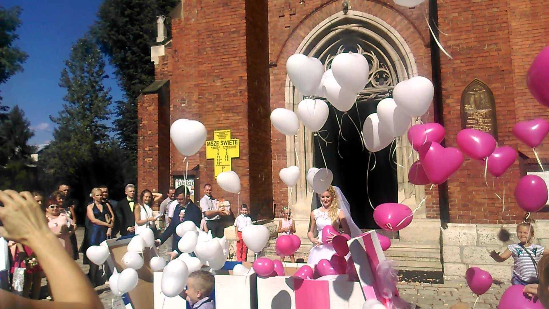 Pudło balony ślub hel wypuszczanie urodziny prezent Jaworzno Trzebinia