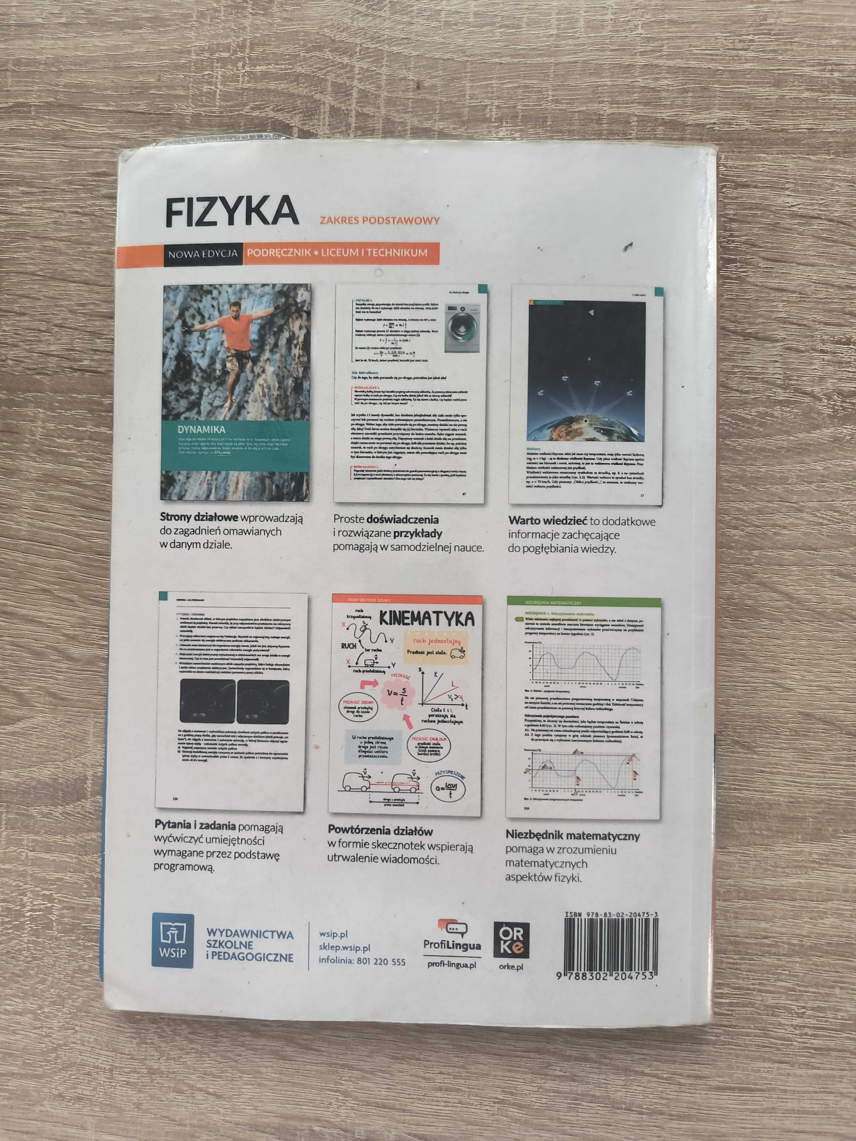 Fizyka kl.1 podręcznik do liceum i technikum. Zakres podstawowy.WSiP.