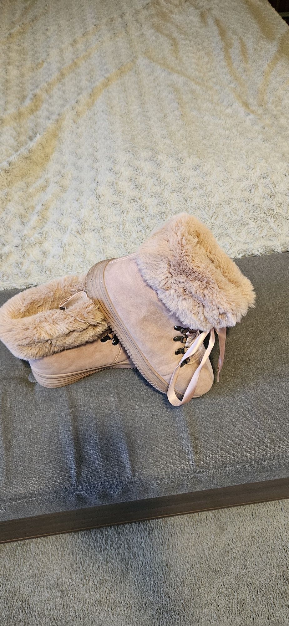 Buty śniegowce pudrowy róż rozmiar 37