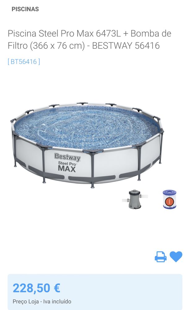 Piscina bestway Steel pro Max 3.66x0.76