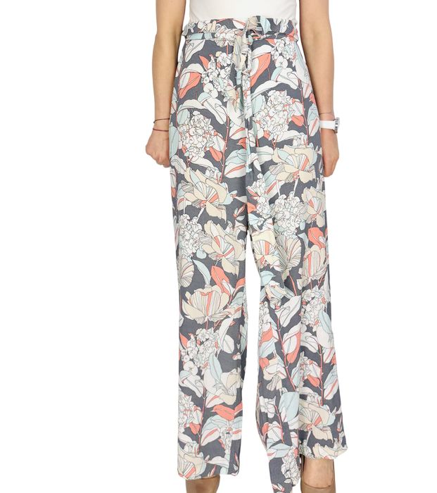 Spodnie w kwiaty z wiązaniem w pasie 6XL 52 Marks&Spencer