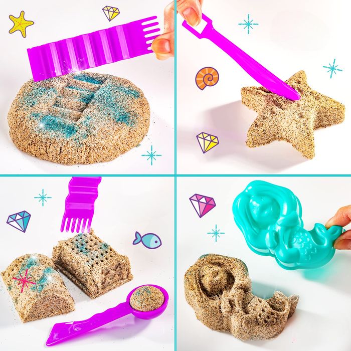 Piasek Kinetyczny Zabawka Edukacyjna dla Dzieci Piaskownica Akcesoria