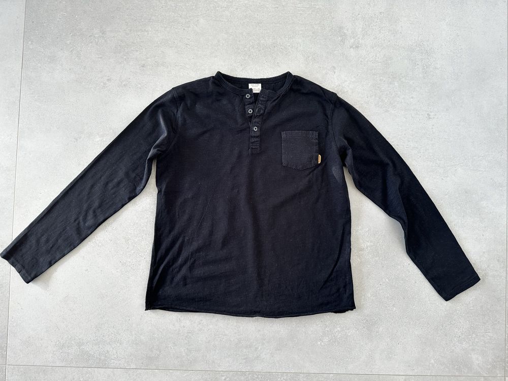 Zara boys 164 t-shirt z długim rękawem bluzka chłopięca czarna