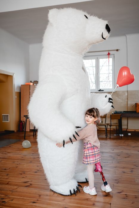 Duzy Biały Miś "MIŚ RYŚ"