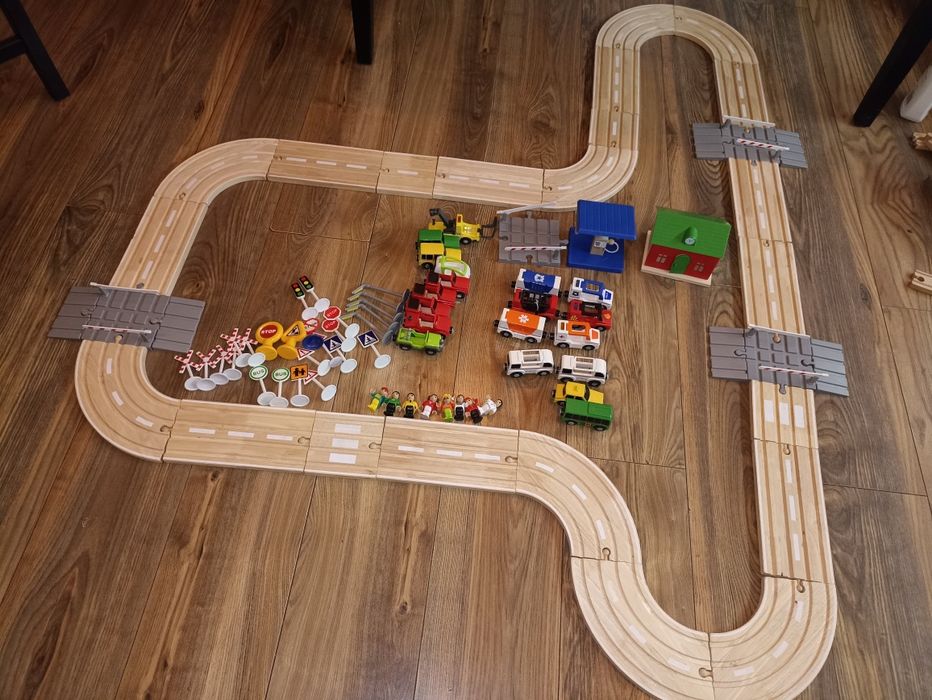 Tory miasto drewniane duży zestaw