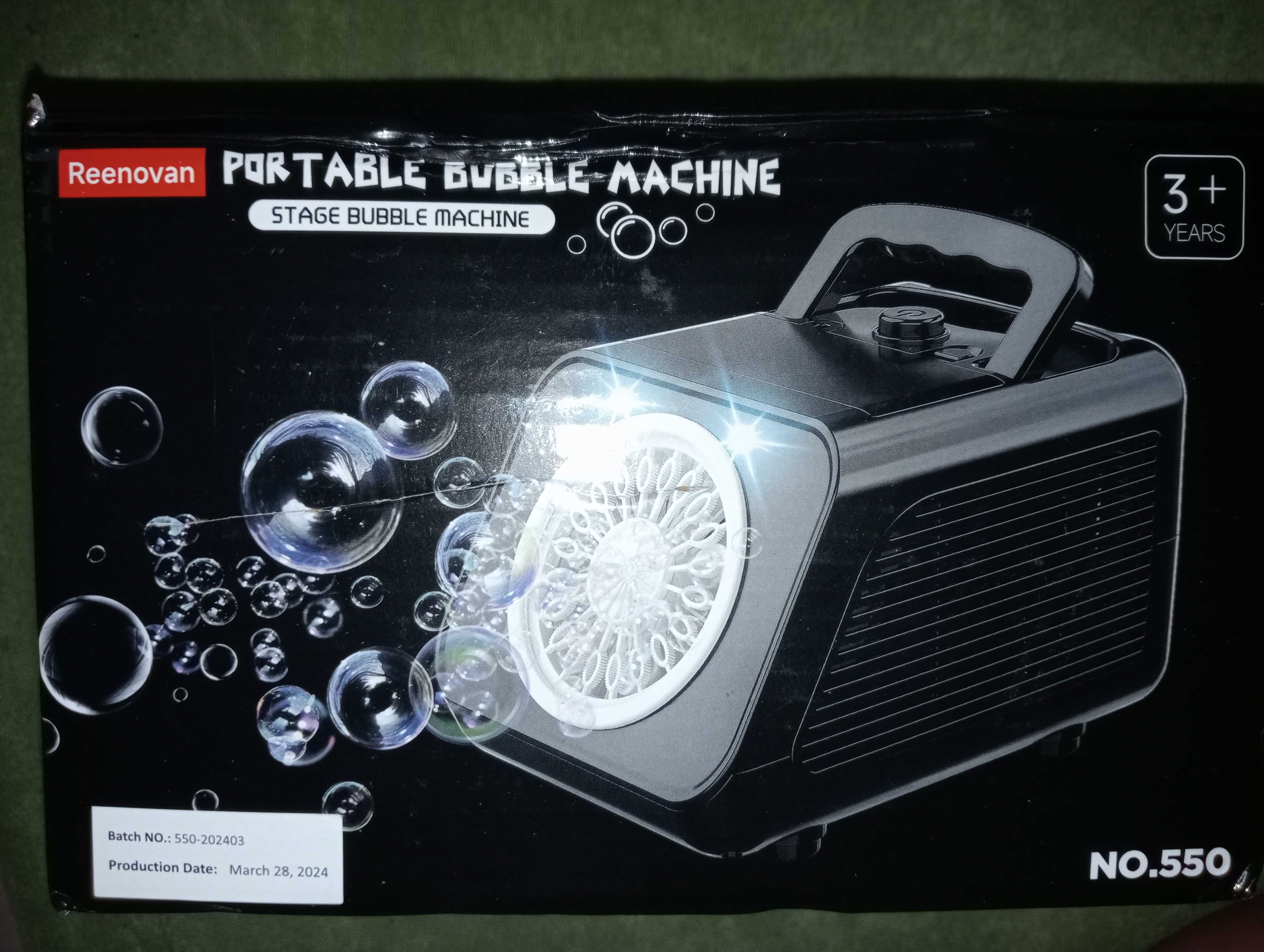 Automatyczna maszyna do robienia baniek mydlanych LED