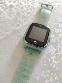 Детские умные GPS-часы Wonlex Smart Baby Watch KT01 зеленые с блесткам