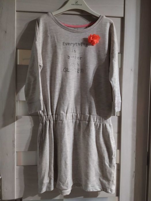 Beżowa tunika dziewczęca 146