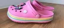 Crocs C13 klapki Rainbow tęcza różowe