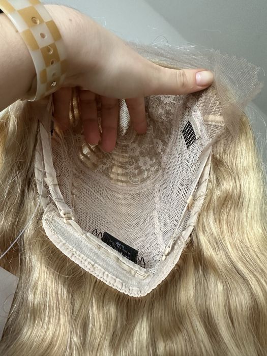 Hollywodzkie fale peruka blond 100% wlosy ludzkie 613 dluga