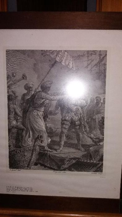 Antigo Quadro com Gravura