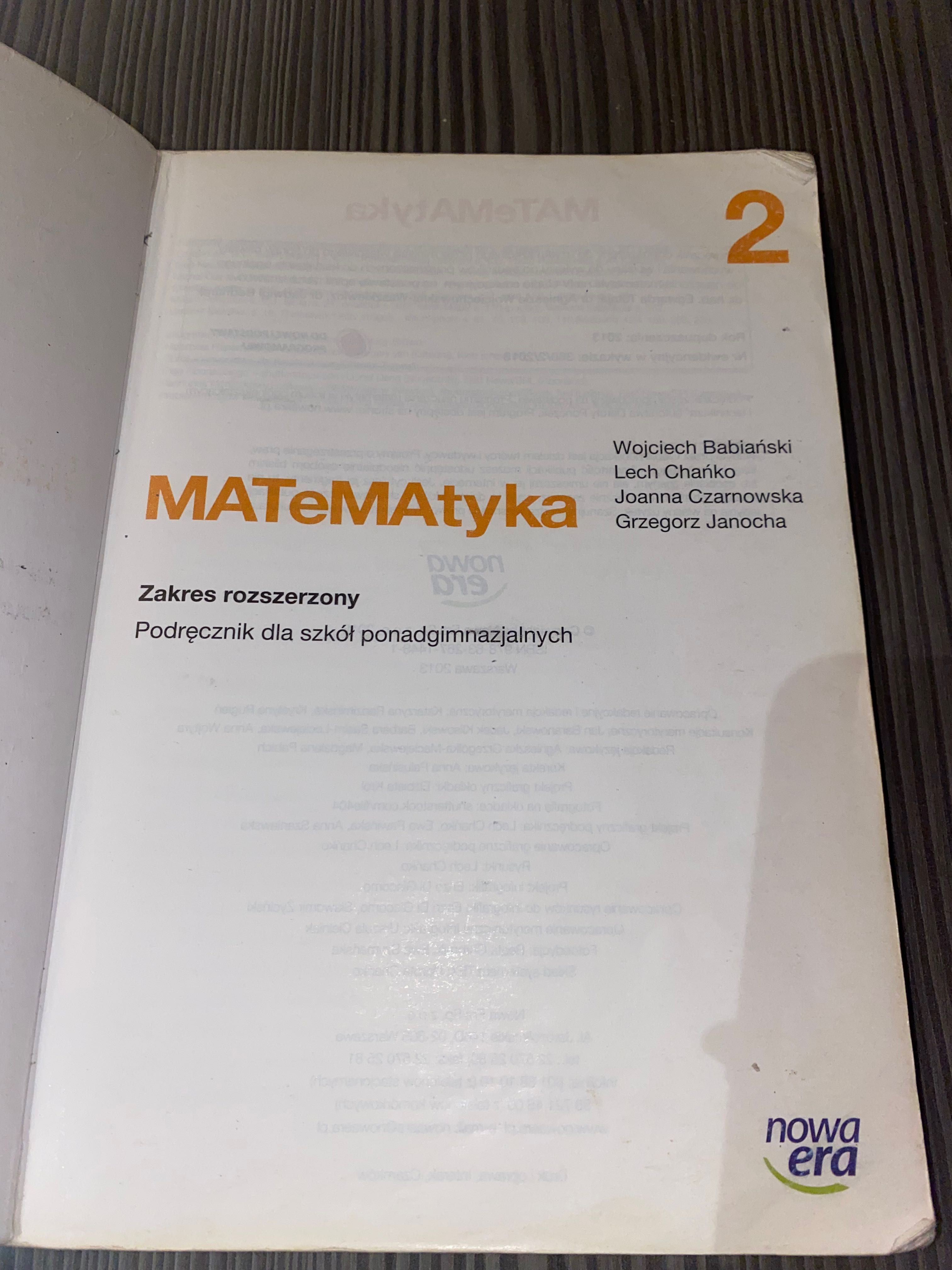 Podręcznik Matematyka zakres rozszerzony