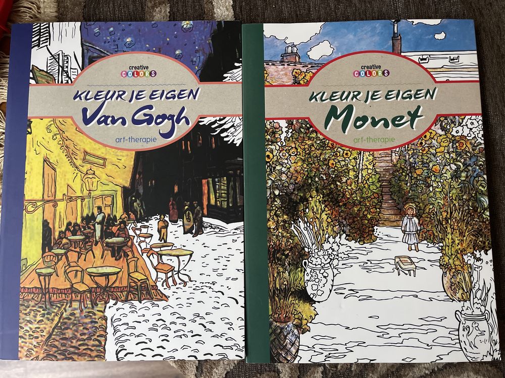 Van Gogh Monet kolorowanka art therapie kolorowanie obrazów 3 albumy