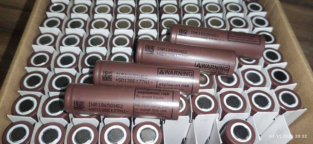 Новий високотоковий акумулятор LG INRHG2 18650 3000 мАч 20А. LG 18650