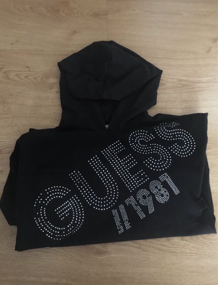 Bluza GUESS 1987 czarna z diamencikami