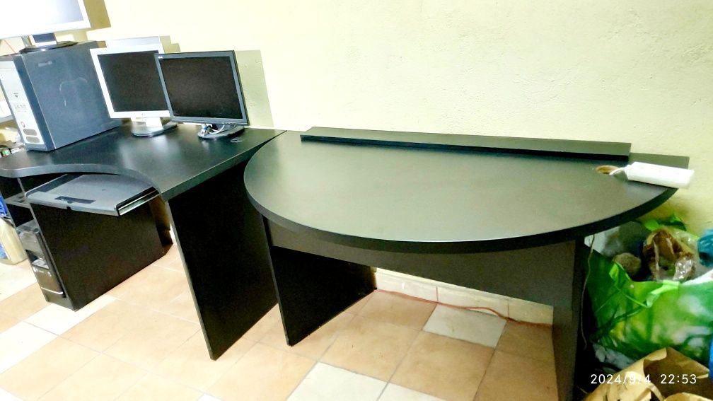 Solidne Biurko 120x70cm Gruby Blat. Tacka pod klawiaturę Stan jak Nowe