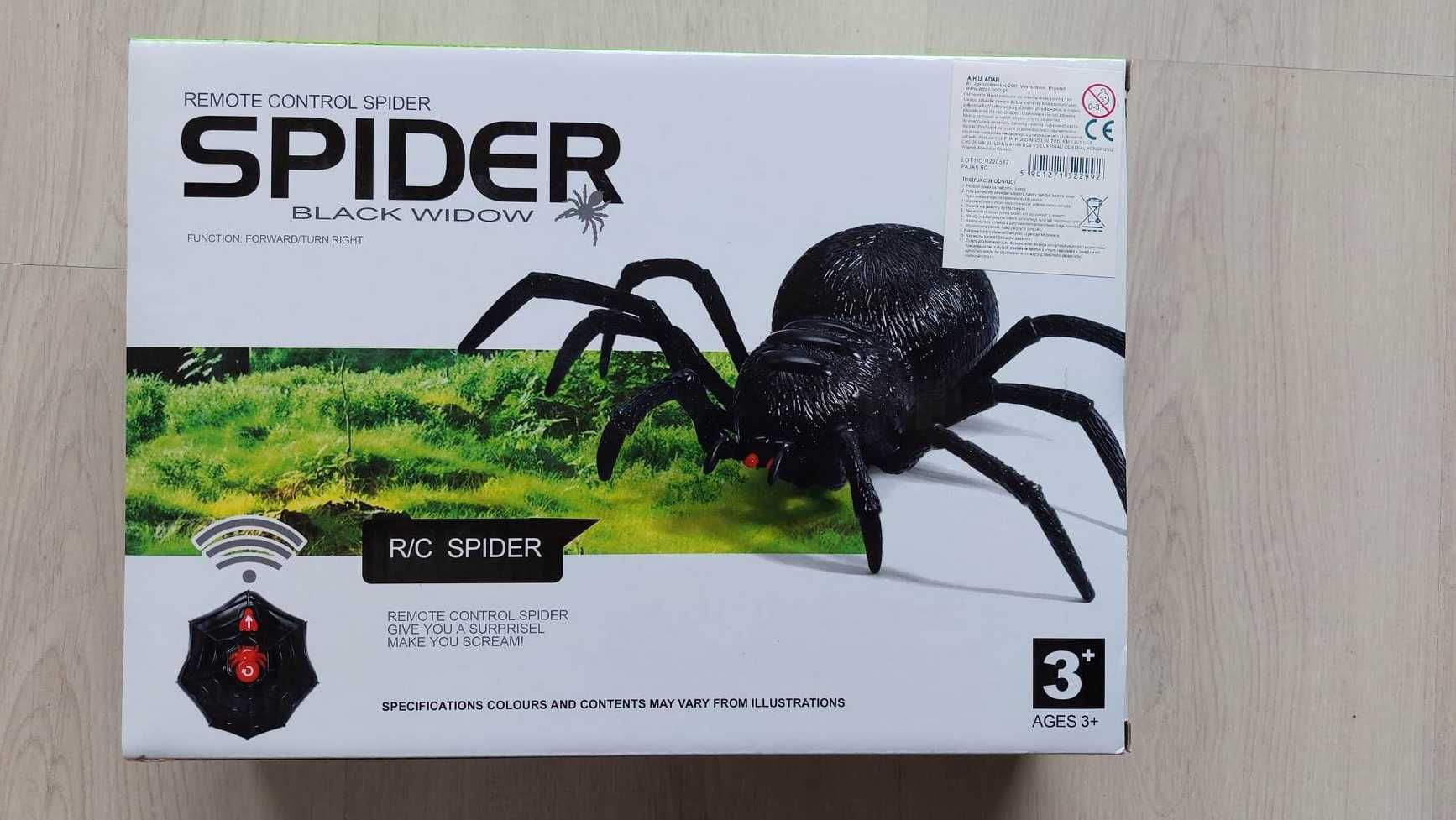 Zabawka sterowana pająk Spider Black Widow NOWA