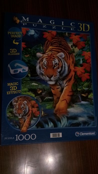 Puzzle tygrys 1000 + okulary 3D