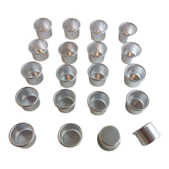 świecznik mini metalowy 2,7cm zestaw 20szt srebrny