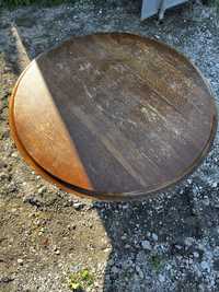 Drewniany stół stolik okrągły kawowy