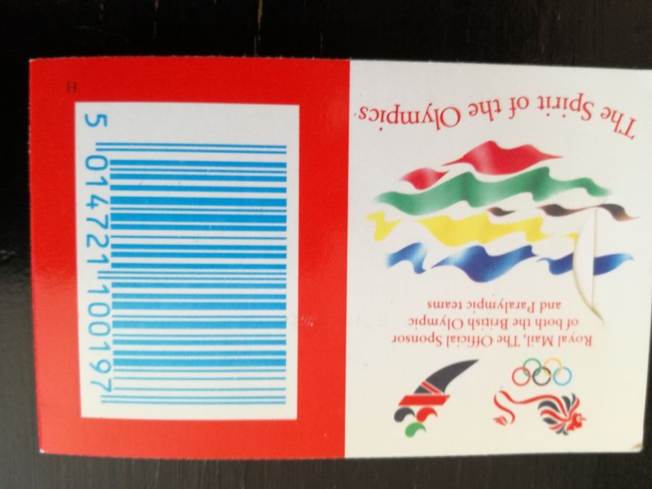 7 selos 1st classe da Rainha Isabel II de Inglaterra - s/ marca de cha